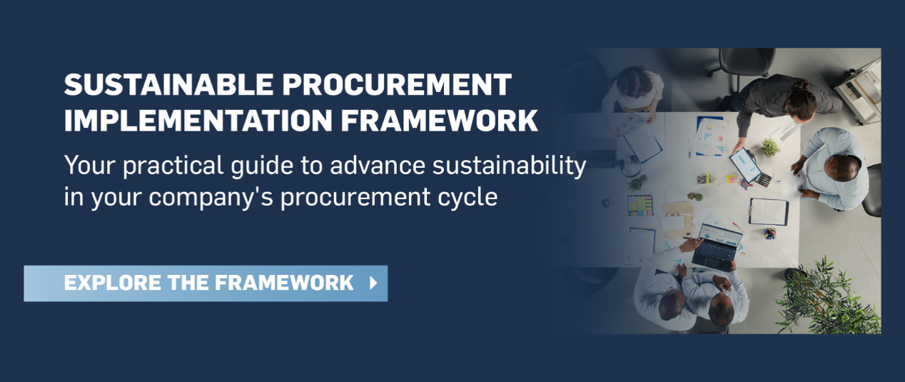 Sustainable Procurement Implementation Framework